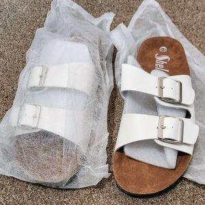 Stylish White Shein Slide Sandals NWT